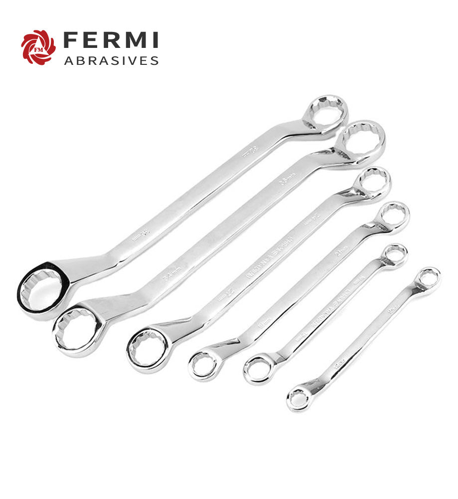 Fermi abrasives 8-Piece Metric Double Ring Wrench Set | Offset Box End Spanners