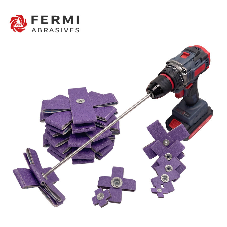 2" × 1/2" Cross Pads for Industrial Surface Finishing