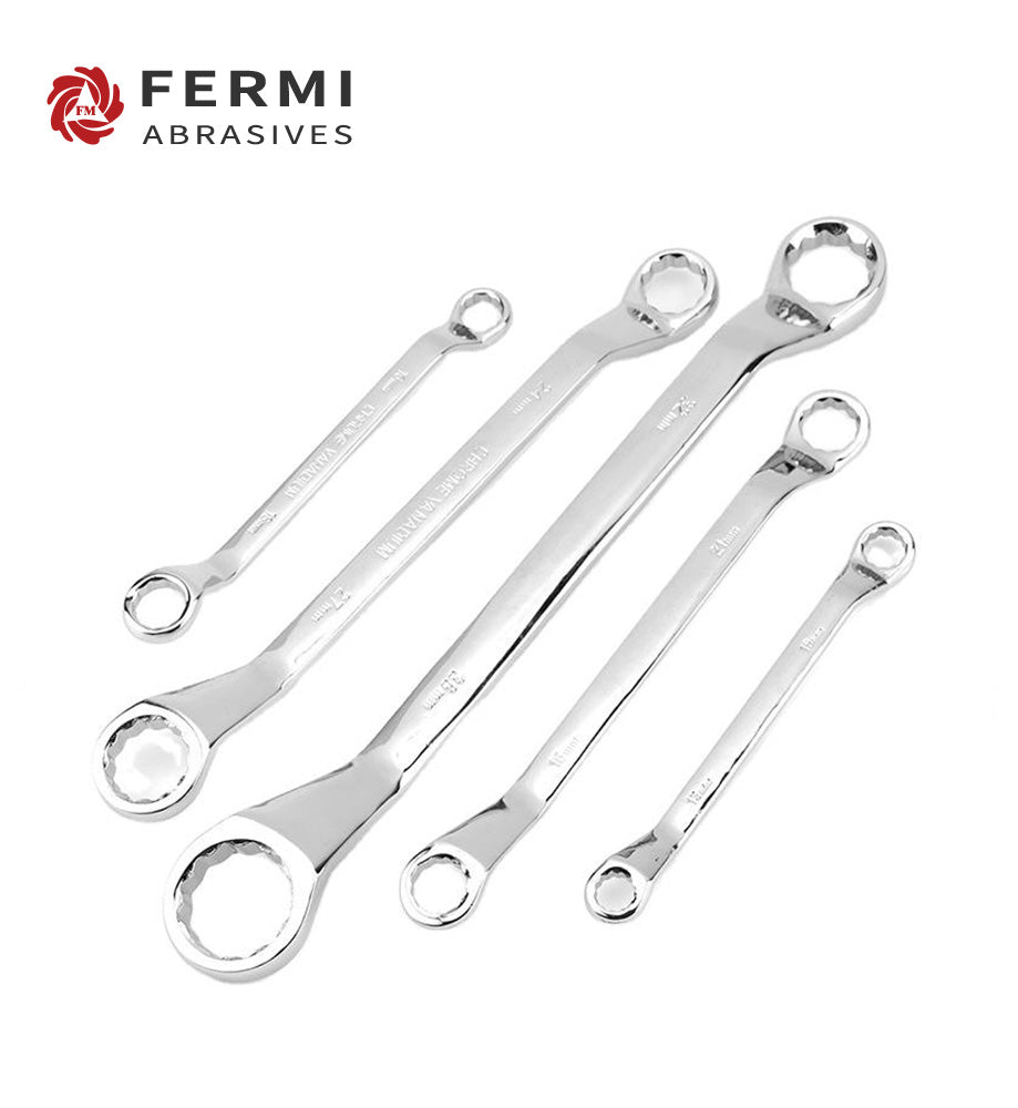 Fermi abrasives 8-Piece Metric Double Ring Wrench Set | Offset Box End Spanners