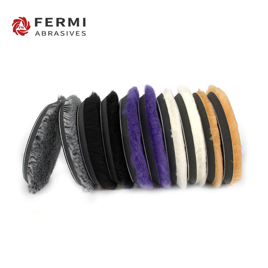 Fermi Abrasives 5 Inch DA Car Polisher Kit with Lamb Wool Buffing Pads