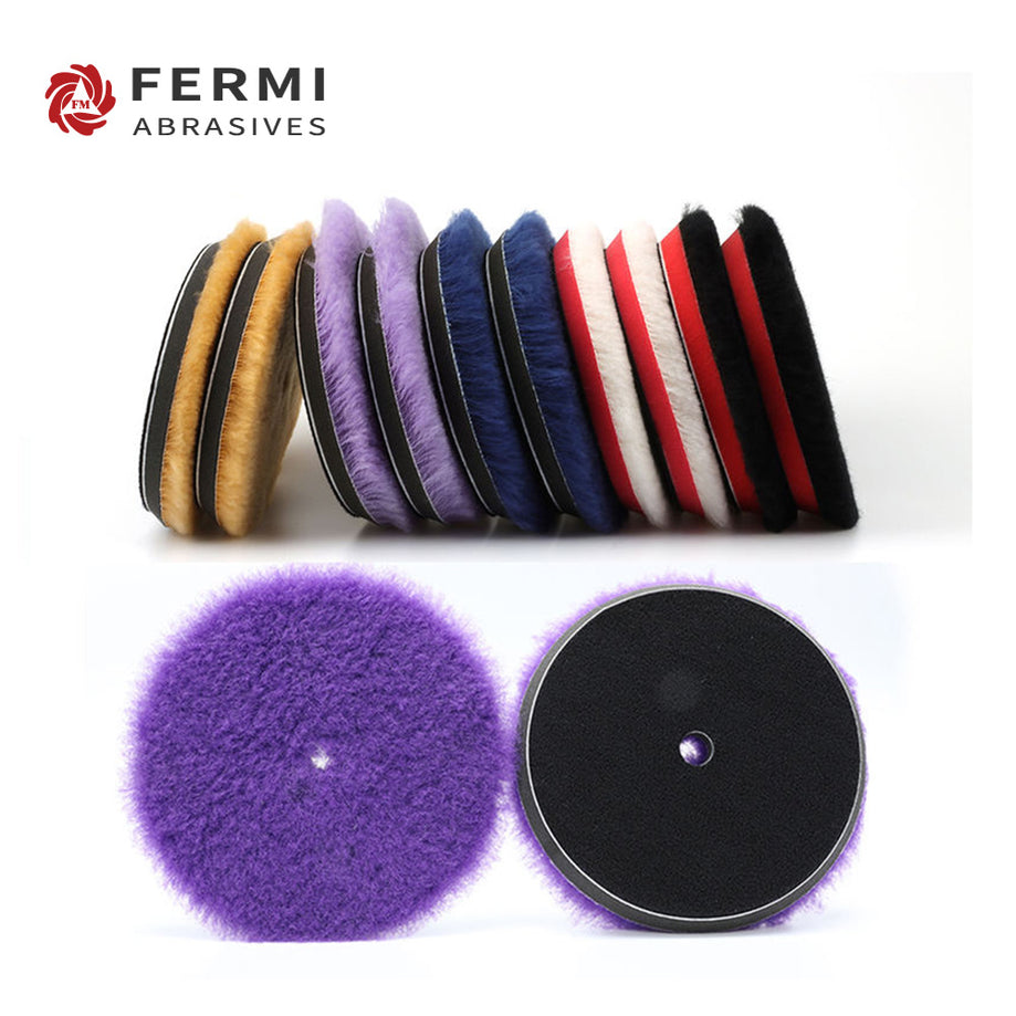 Fermi Abrasives 5 Inch DA Car Polisher Kit with Lamb Wool Buffing Pads