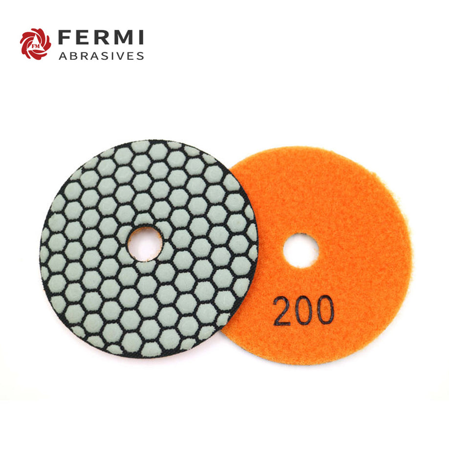 Fermi Abrasives 4 Inch Diamond Polishing Pad for Concrete & Stone Grinding