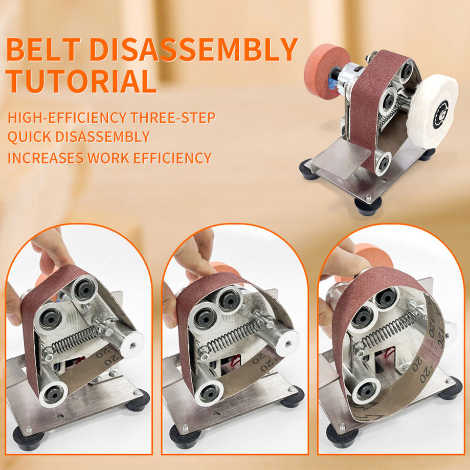 Fermi abrasives Professional Mini Belt Sander C Series – Multi-Function Belt Grinder for Metalworking & Woodworking