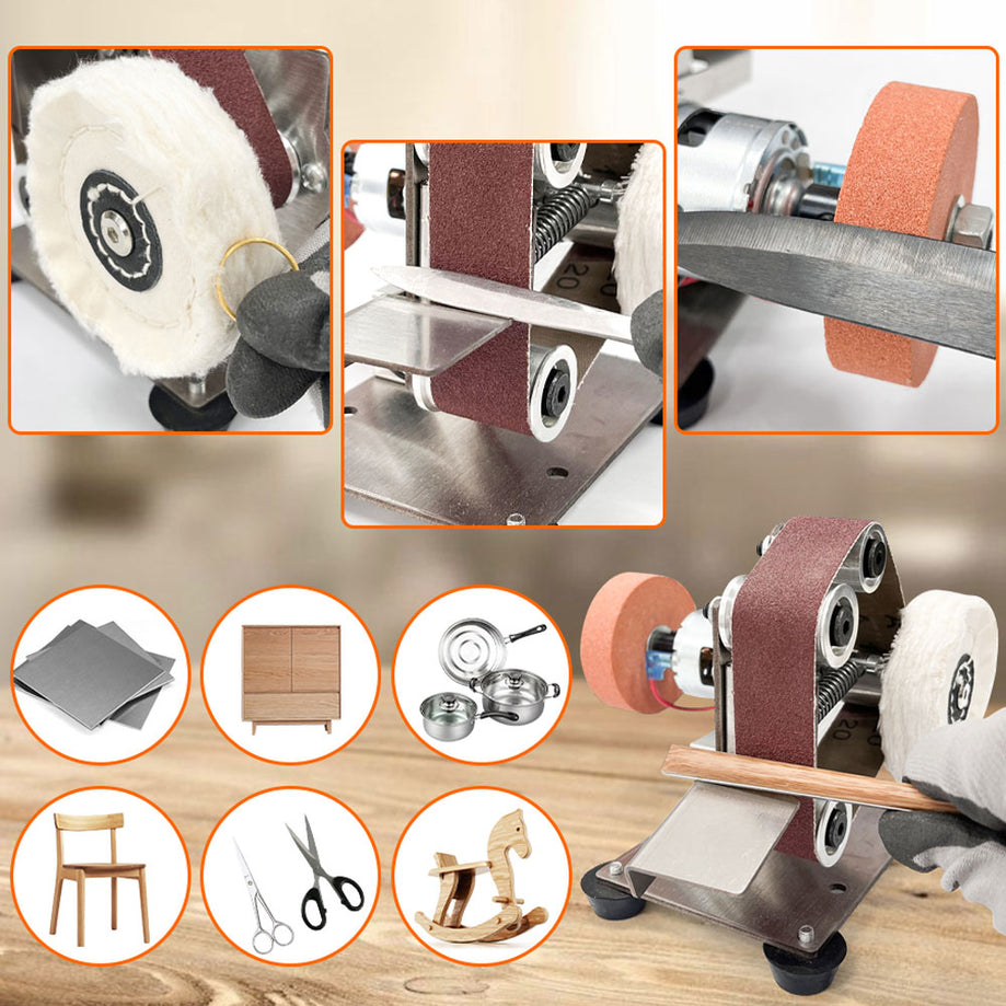 Fermi abrasives Professional Mini Belt Sander C Series – Multi-Function Belt Grinder for Metalworking & Woodworking