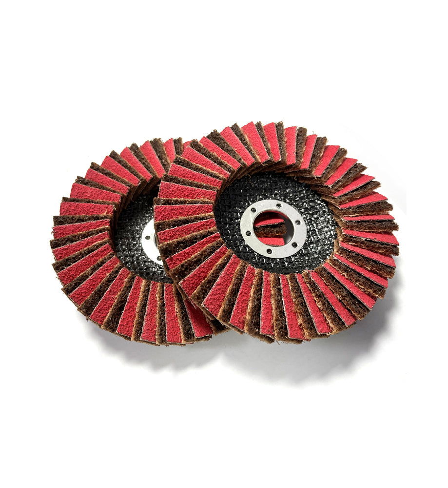 Ceramic & Non Woven Grain Double Flap Discs for Angle Grinder