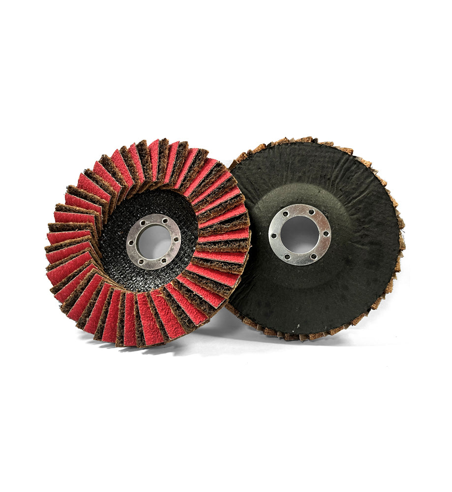 Ceramic & Non Woven Grain Double Flap Discs for Angle Grinder
