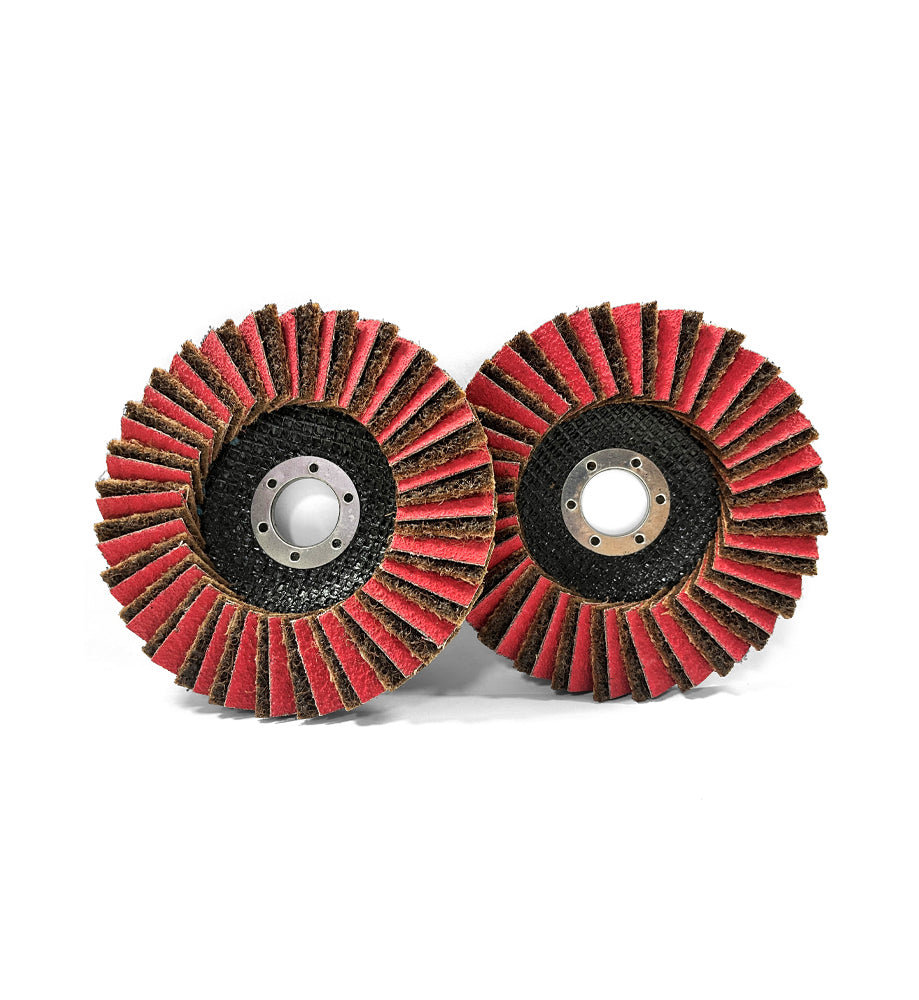 Ceramic & Non Woven Grain Double Flap Discs for Angle Grinder