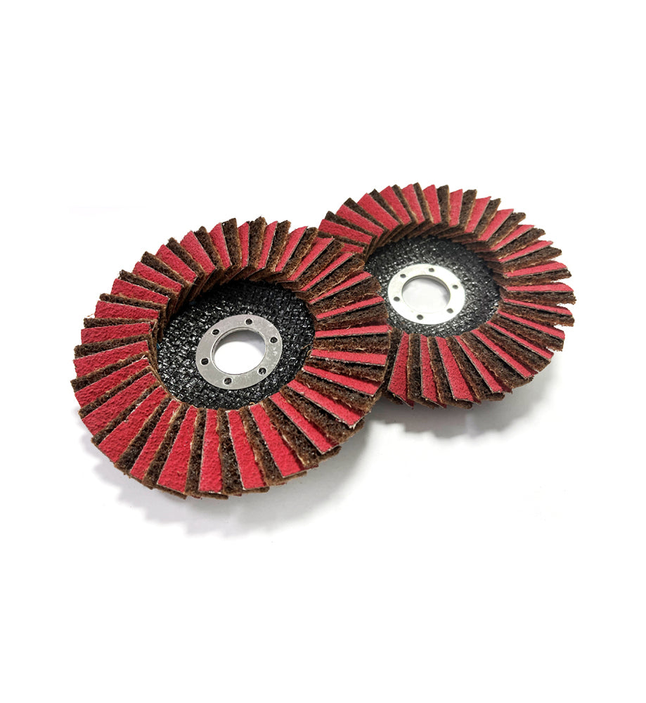 Ceramic & Non Woven Grain Double Flap Discs for Angle Grinder