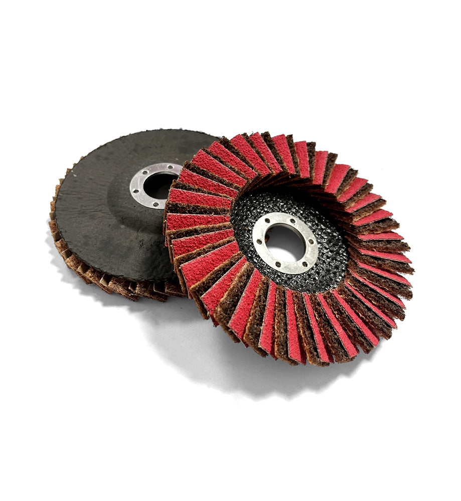 Ceramic & Non Woven Grain Double Flap Discs for Angle Grinder