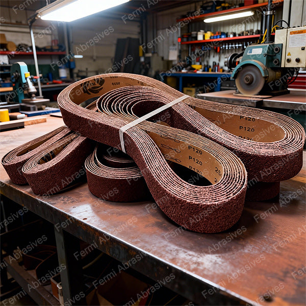 Fermi Abrasives 655F Aluminum Oxide Structured Abrasive Belt