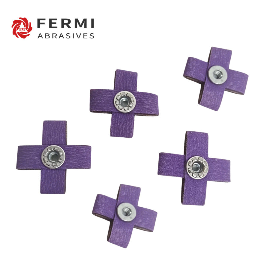 2" × 1/2" Abrasive Cross Pads for Grinding and Polishing