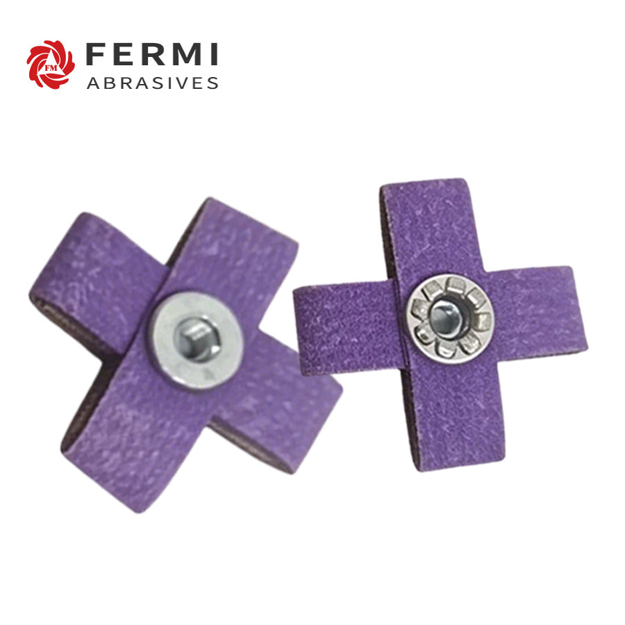 2" × 1/2" Abrasive Cross Pads for Grinding and Polishing