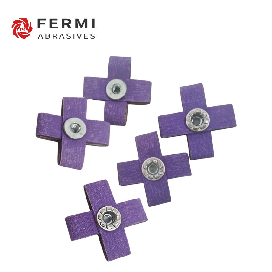 2" × 1/2" Abrasive Cross Pads for Grinding and Polishing