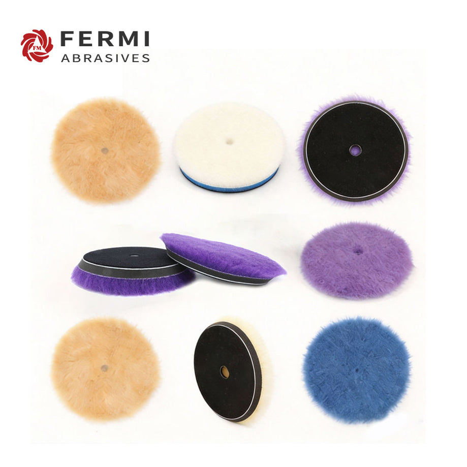 Fermi Abrasives 5 Inch DA Car Polisher Kit with Lamb Wool Buffing Pads