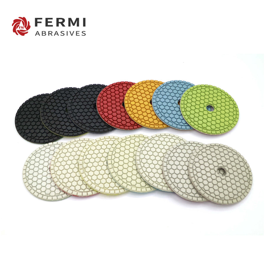 Fermi Abrasives 4 Inch Diamond Polishing Pad for Concrete & Stone Grinding