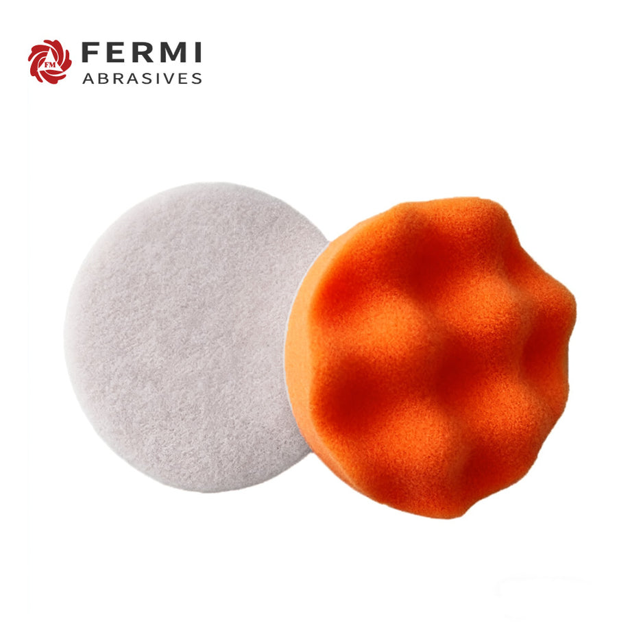 Fermi Abrasives Hex Foam Polishing Pad Set for Car Waxing and Paint Finishing