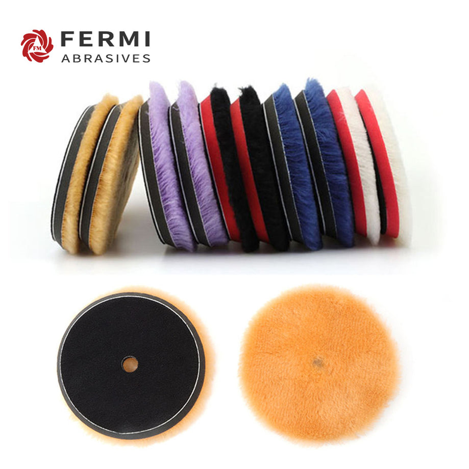 Fermi Abrasives 5 Inch DA Car Polisher Kit with Lamb Wool Buffing Pads