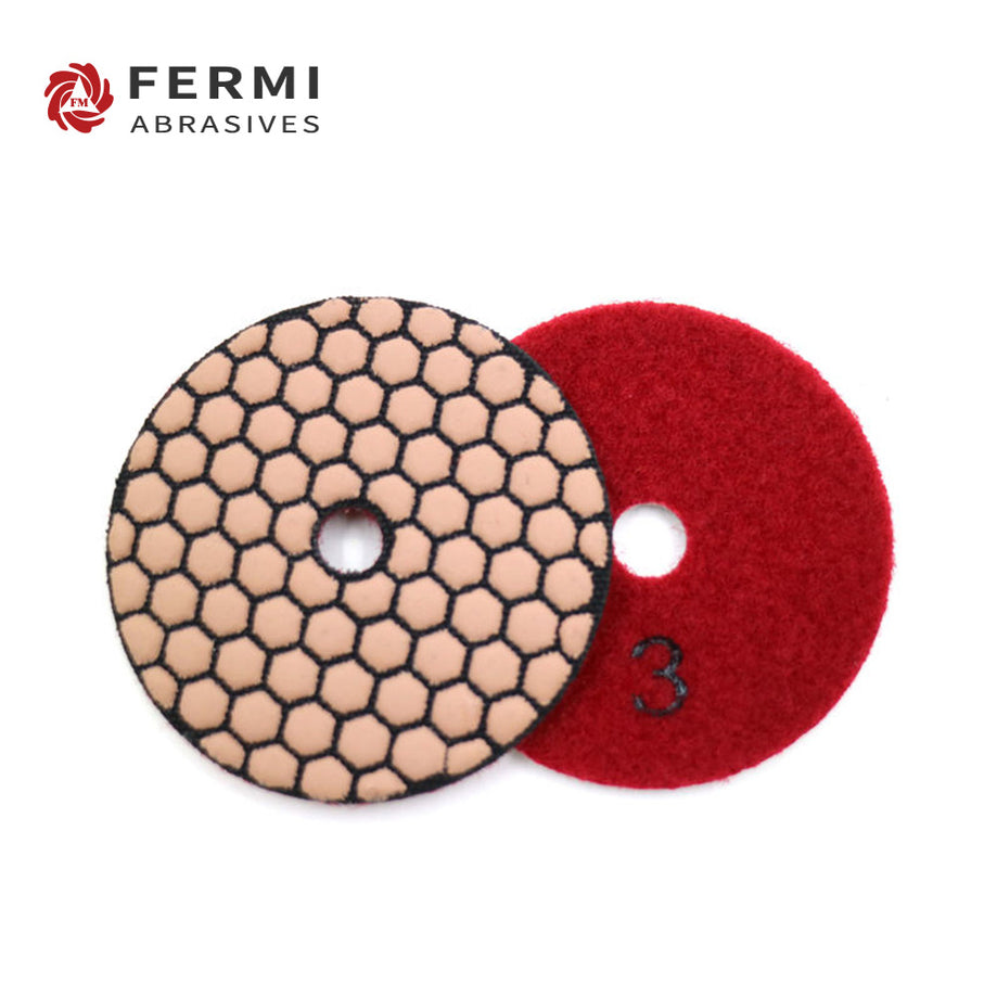 Fermi Abrasives 4 Inch Diamond Polishing Pad for Concrete & Stone Grinding