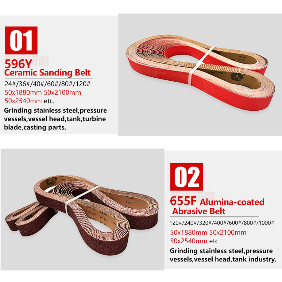 655F Aluminum Oxide Sanding Belt by Fermi Abrasives – Grinding, Polishing & Knife Sharpening