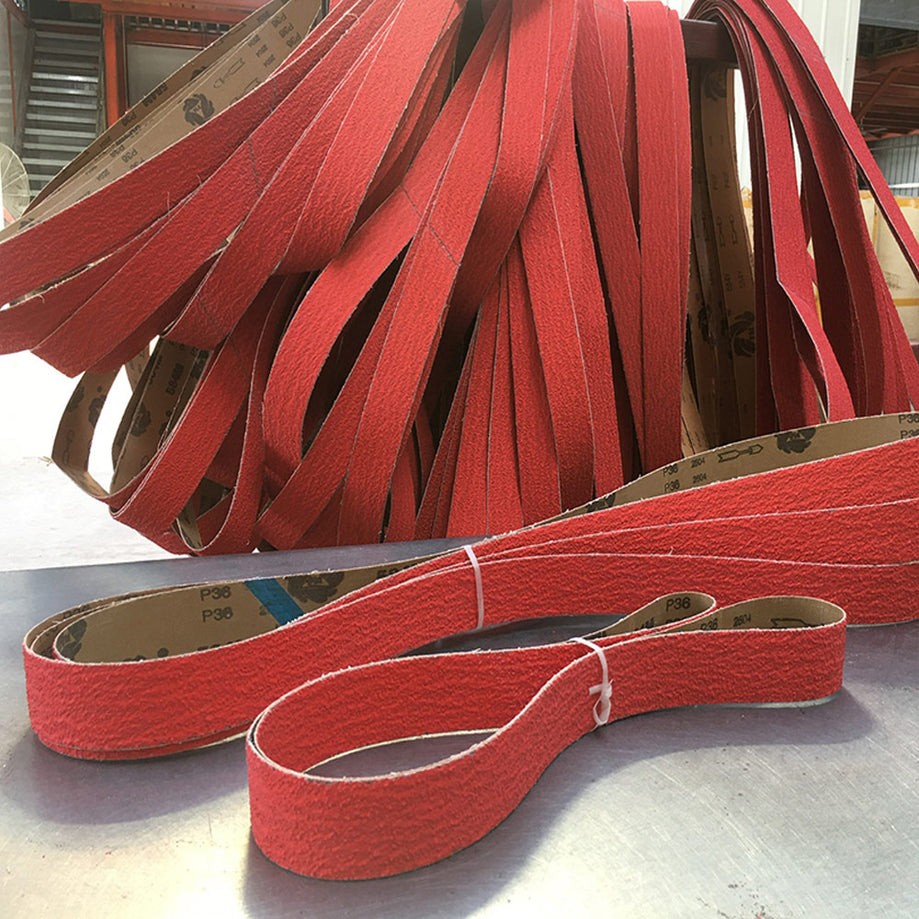 596Y Ceramic Sanding Belt by Fermi Abrasives – Heavy-Duty Grinding & Knife Sharpening for Stainless Steel & Metal