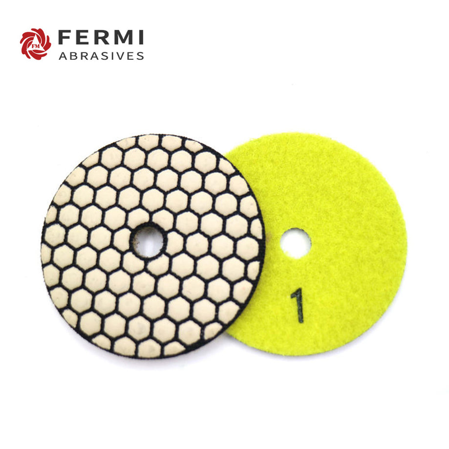 Fermi Abrasives 4 Inch Diamond Polishing Pad for Concrete & Stone Grinding