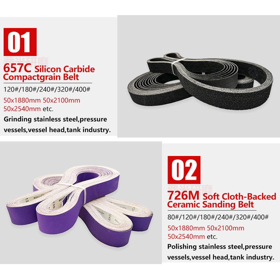 Fermi Abrasives 657C Structured Silicon Carbide Sanding Belt – Stainless Steel Finishing & Knife Sharpening