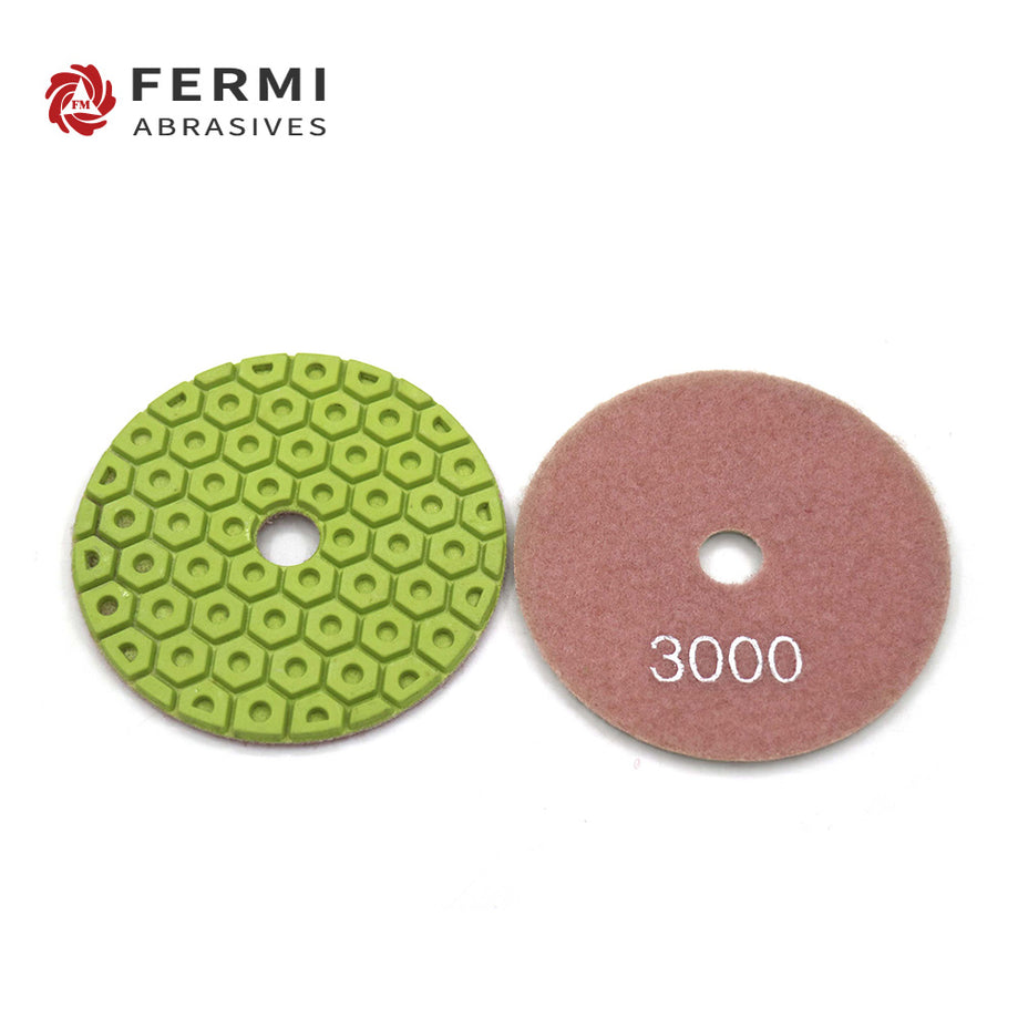 Fermi Abrasives 4 Inch Diamond Polishing Pad for Concrete & Stone Grinding