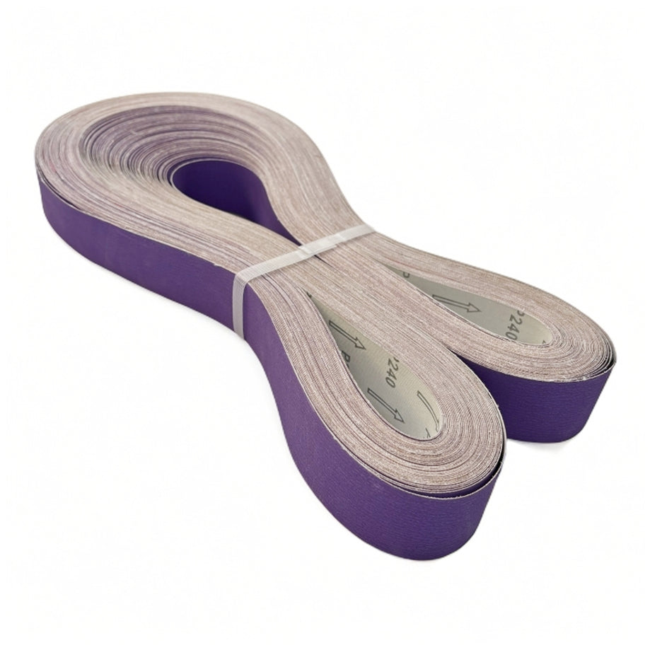 Fermi Abrasives 726M Soft-Back Ceramic Sanding Belt – Flexible Finishing, Stainless Steel Grinding & Knife Sharpening