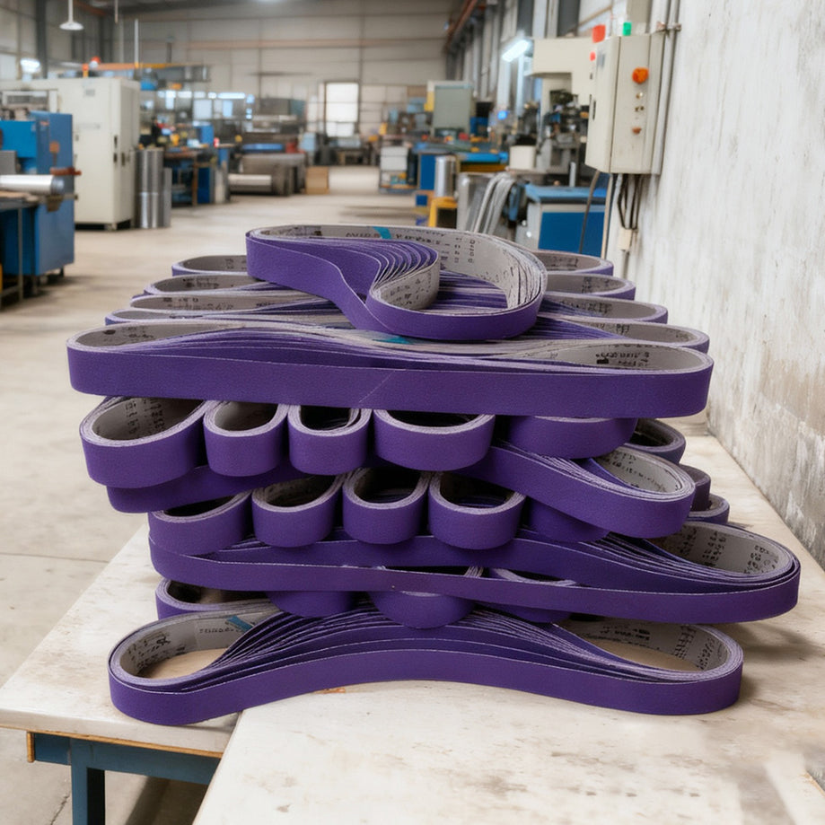 Fermi Abrasives 726M Soft-Back Ceramic Sanding Belt – Flexible Finishing, Stainless Steel Grinding & Knife Sharpening