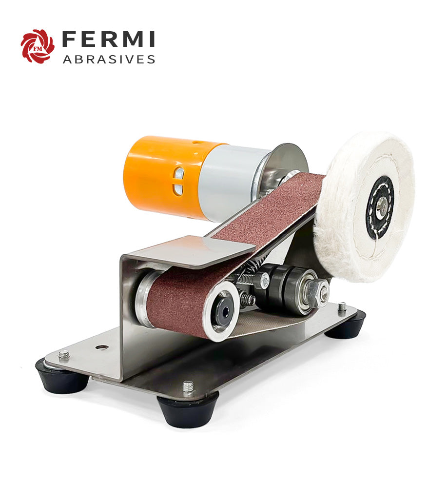 Fermi Abrasives Mini Belt Sander & Knife Sharpener – 7-Speed Variable Belt Grinder with Polishing Wheel（副本）