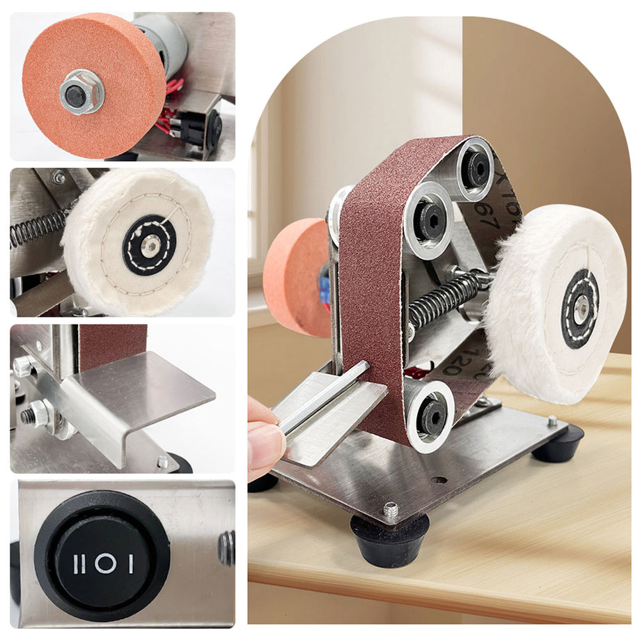 Fermi abrasives Professional Mini Belt Sander C Series – Multi-Function Belt Grinder for Metalworking & Woodworking