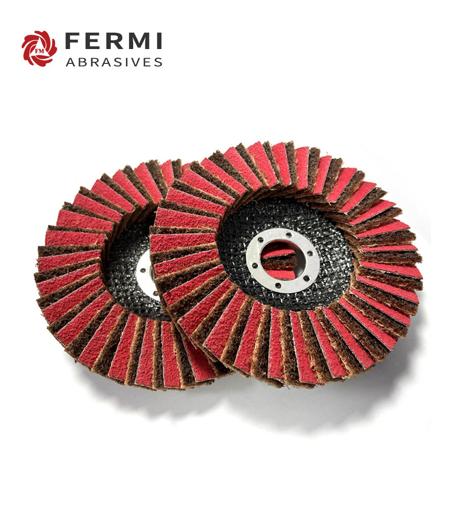 Ceramic & Non Woven Grain Double Flap Discs for Angle Grinder