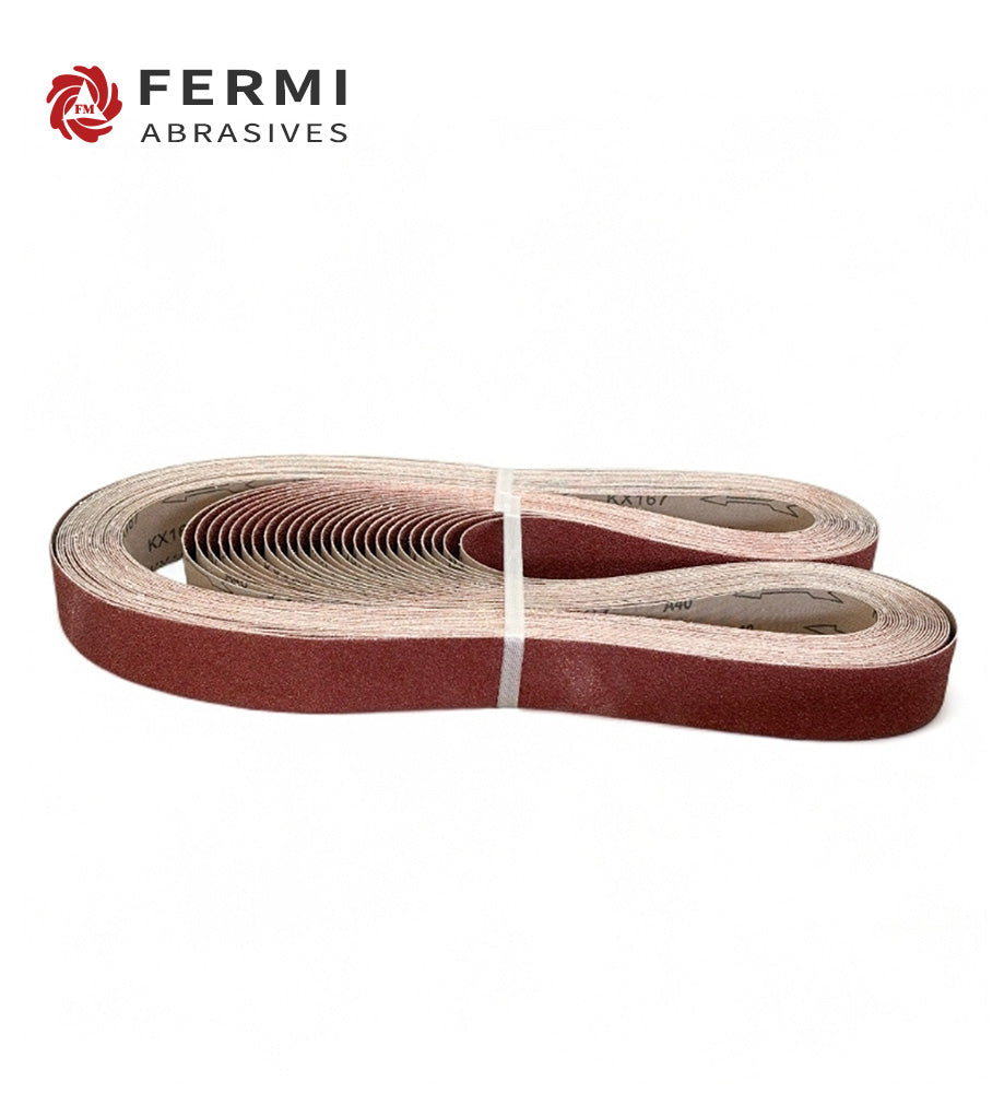 Fermi Abrasives FM Aluminum Oxide Sanding Belt – Metal, Wood, Stainless Steel Grinding & Knife Sharpening